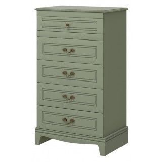 КОМОД ЛОРЕТО 5 ЯЩИКОВ ЗЕЛЕНЫЙ САМШИТ